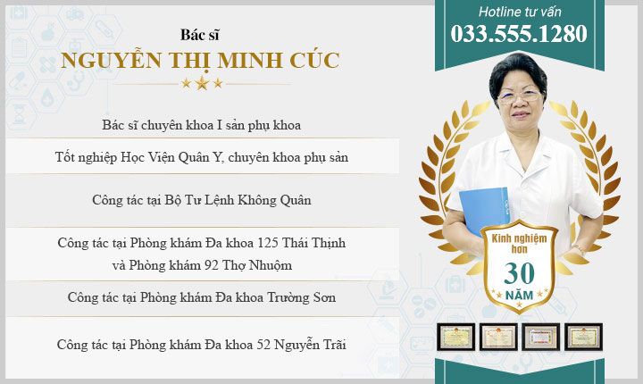 Bác sĩ chuyên khoa I Phụ Sản Nguyễn Thị Minh Cúc - Công tác tại Bộ Tư Lệnh Không Quân